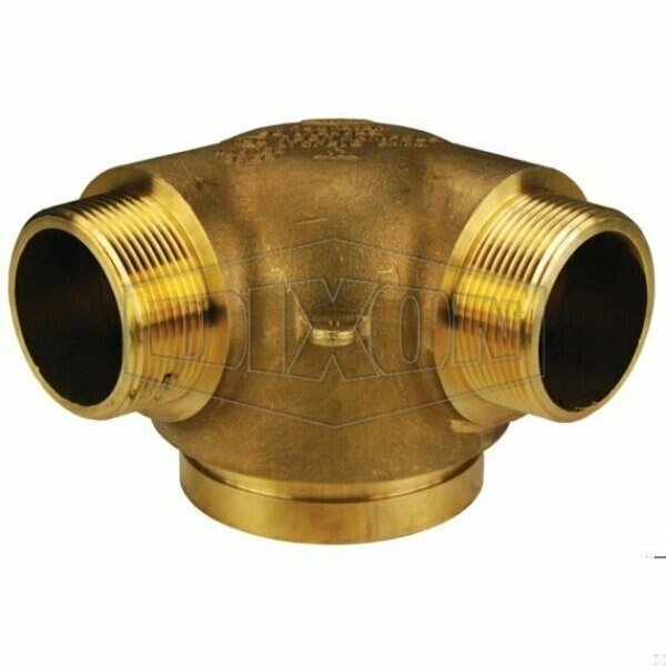 2-Way 90Deg Outlet, 6 x 2-1/2 in, Male NST NH, Brass, Domestic, Dixon, Mfr#: 90FRC6025F